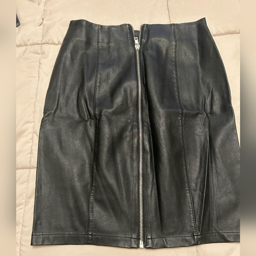 Black Leather Skirt